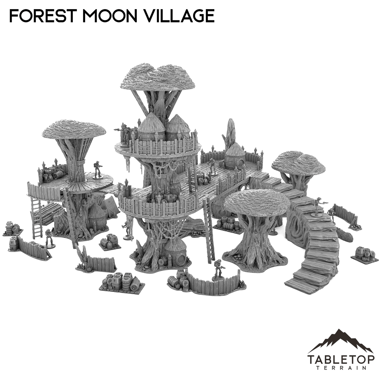 Tabletop Terrain Terrain Forest Moon Village Bundle 3