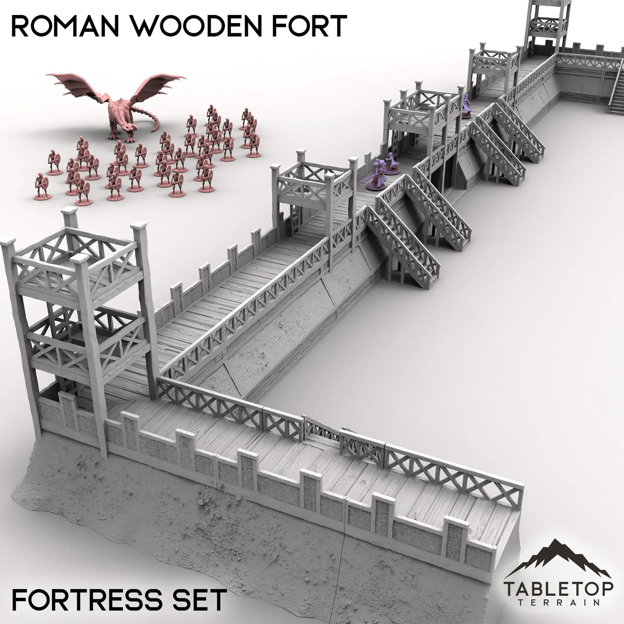 Tabletop Terrain Terrain Fortress / 32mm Roman Wooden Fort