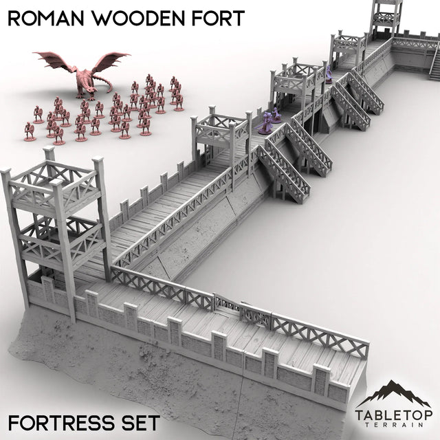 Tabletop Terrain Terrain Fortress / 32mm Roman Wooden Fort
