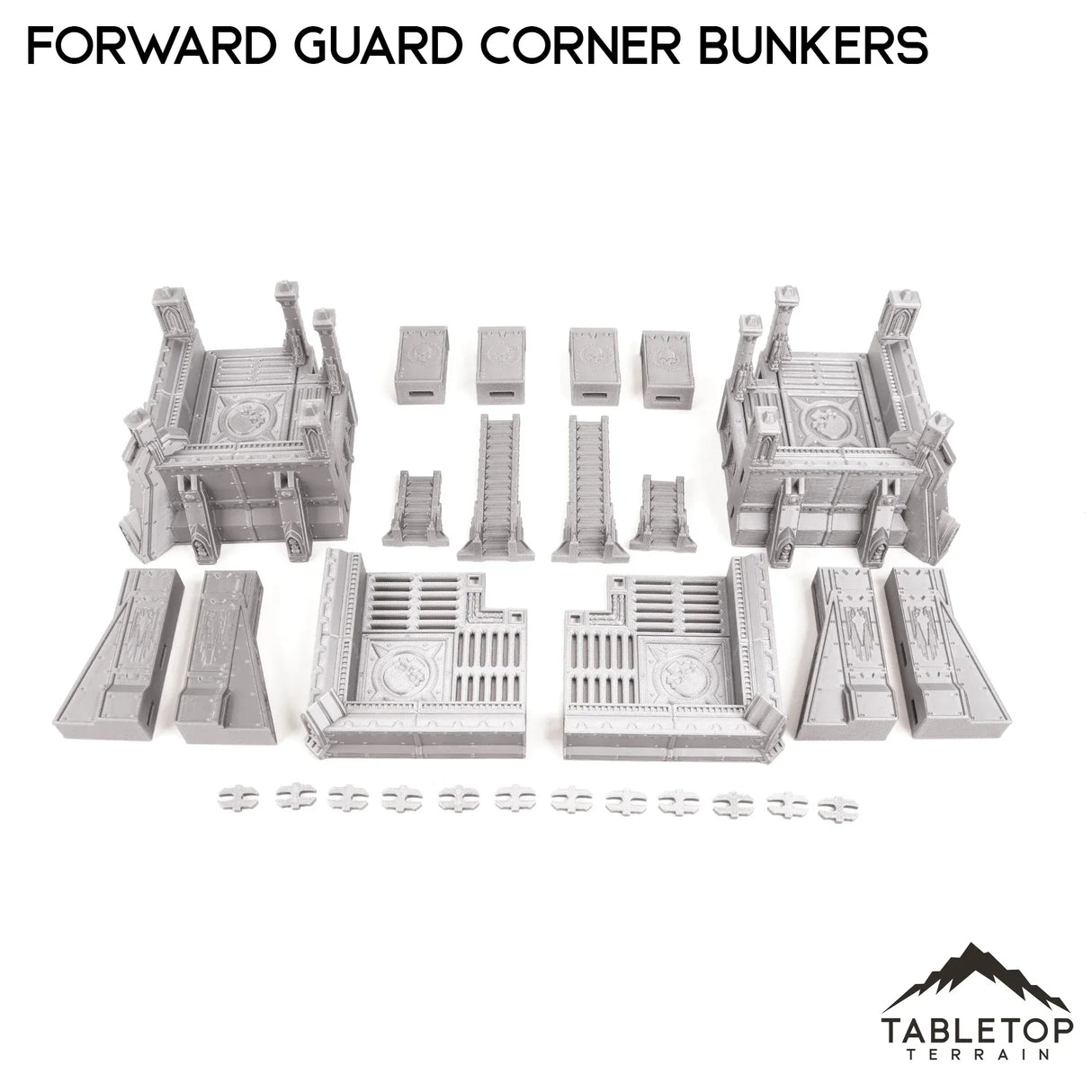 Tabletop Terrain Terrain Forward Guard Corner Bunker Pair