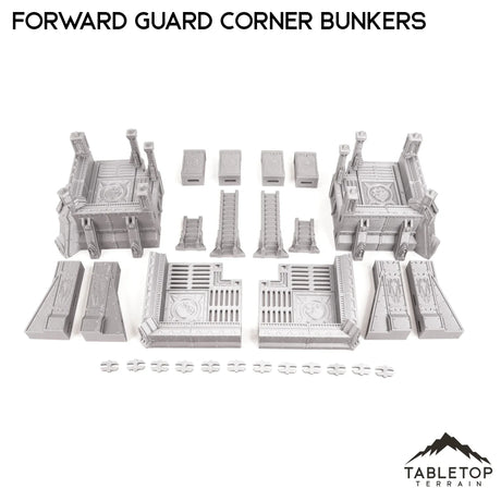 Tabletop Terrain Terrain Forward Guard Corner Bunker Pair