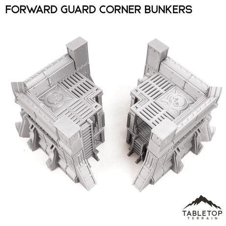 Tabletop Terrain Terrain Forward Guard Corner Bunker Pair