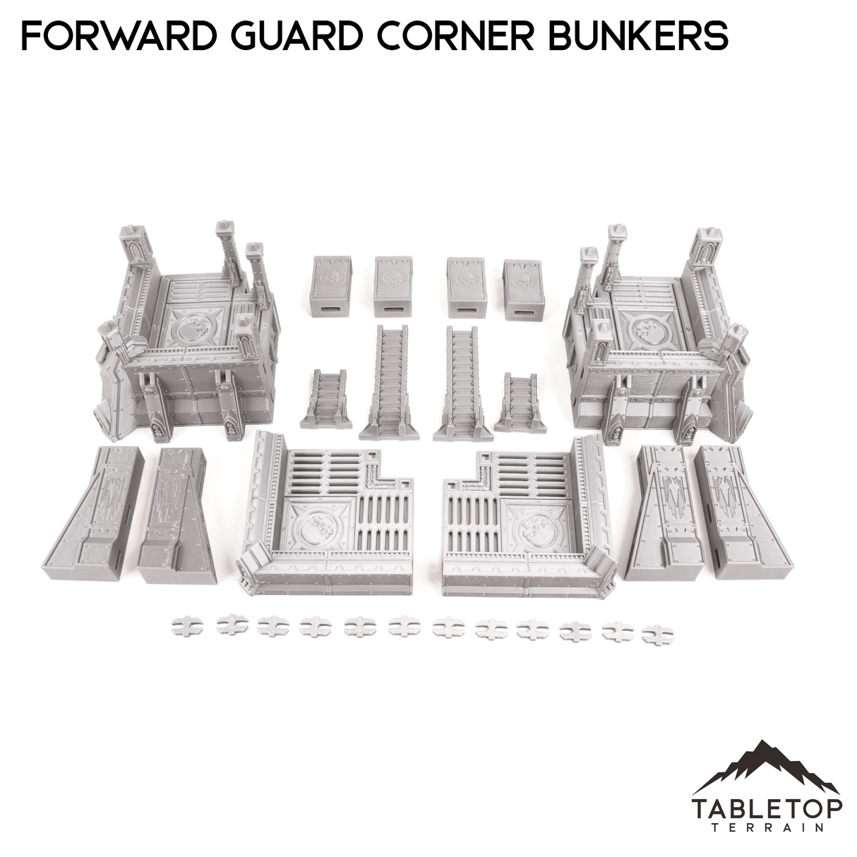 Tabletop Terrain Terrain Forward Guard Corner Bunker Pair