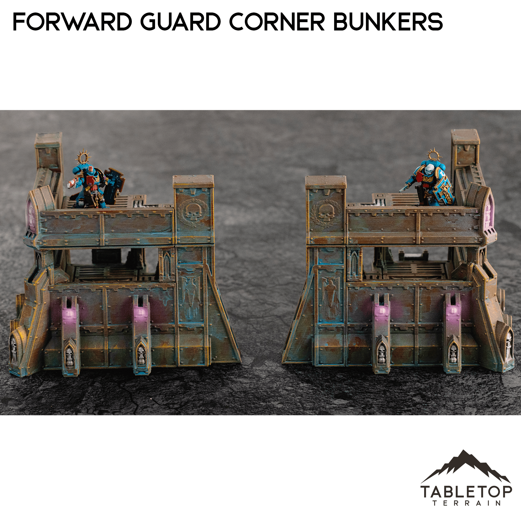 VAULTROOM BAN BORDER ロンT Forward Guard Corner Bunker Pair – Tabletop Terrain