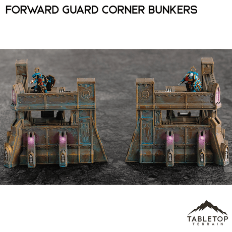 Tabletop Terrain Terrain Forward Guard Corner Bunker Pair