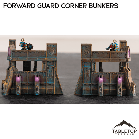 Tabletop Terrain Terrain Forward Guard Corner Bunker Pair