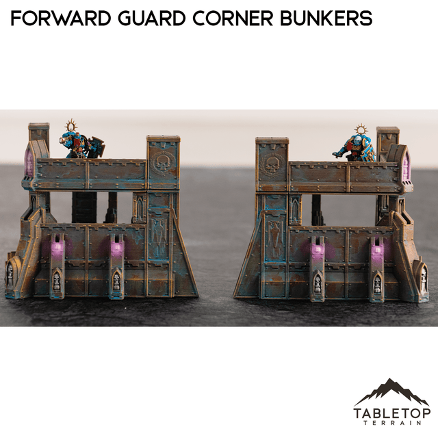 Tabletop Terrain Terrain Forward Guard Corner Bunker Pair