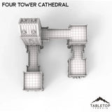 Tabletop Terrain Terrain Four Tower Cathedral - Caelum Turrim #1