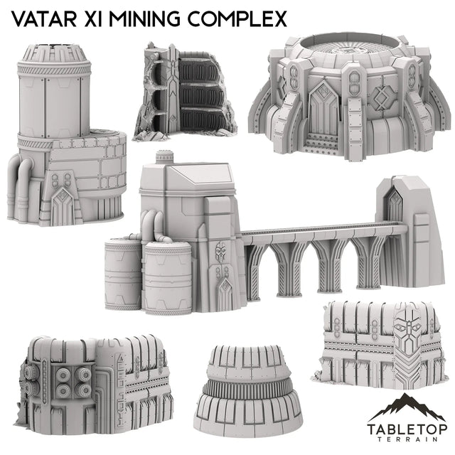 Tabletop Terrain Terrain Full Set / 28/32mm Vatar XI Mining Complex - Space Dwarf Terrain