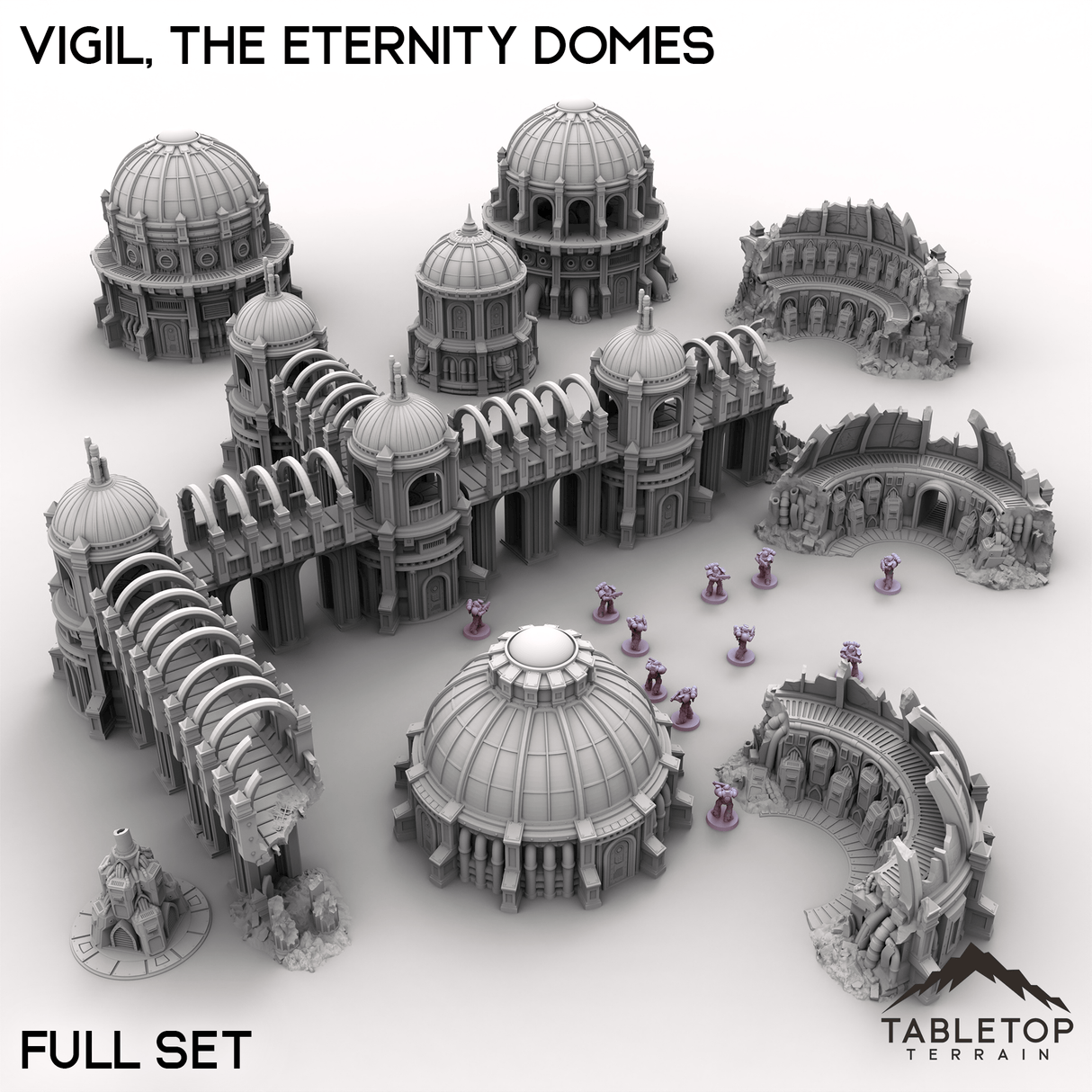 Tabletop Terrain Terrain Full Set / 28/32mm Vigil, the Eternity Domes