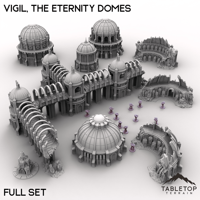Tabletop Terrain Terrain Full Set / 28/32mm Vigil, the Eternity Domes