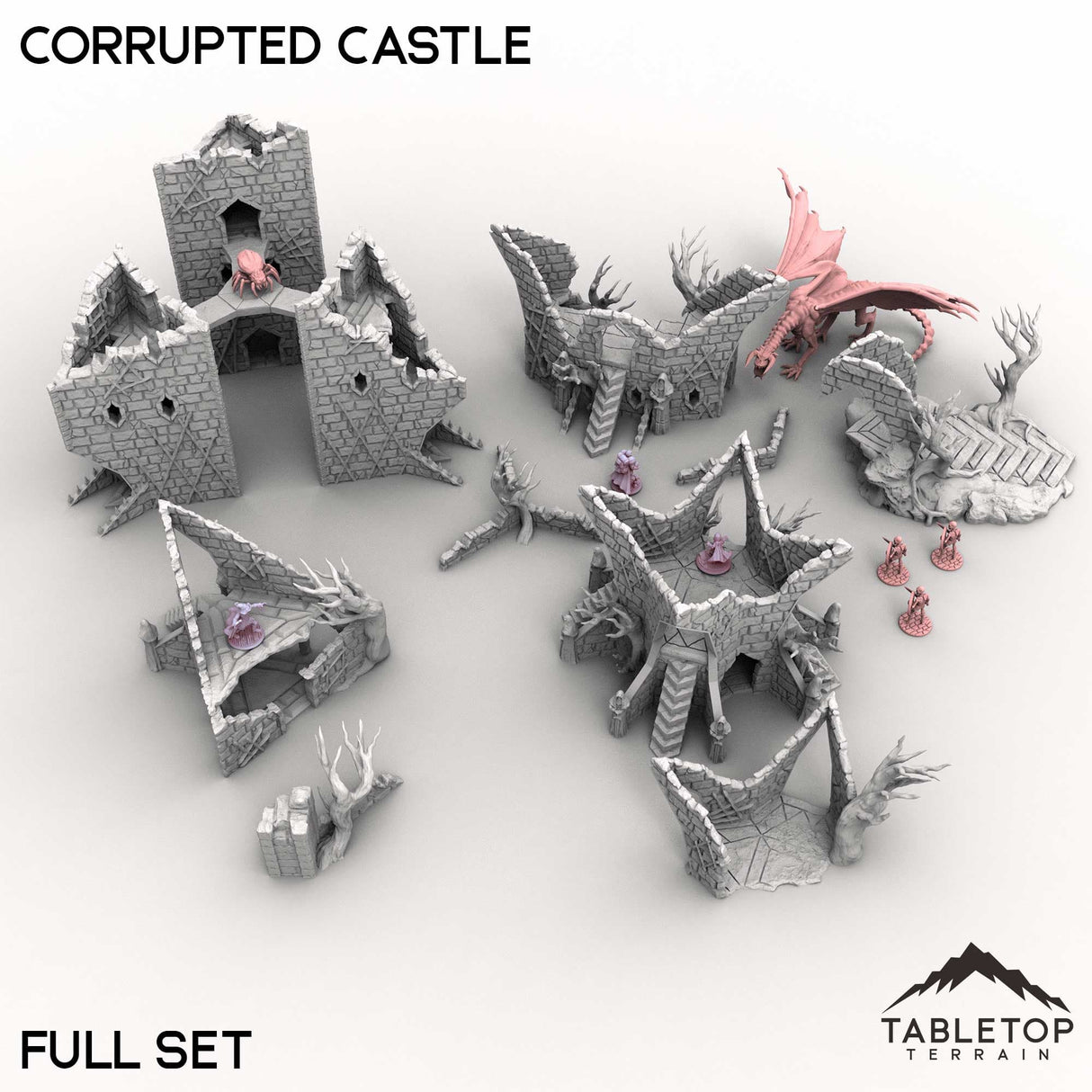 Tabletop Terrain Terrain Full Set / 32mm Corrupted Castle