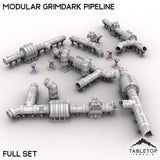 Tabletop Terrain Terrain Full Set / 32mm Modular Grimdark Pipeline