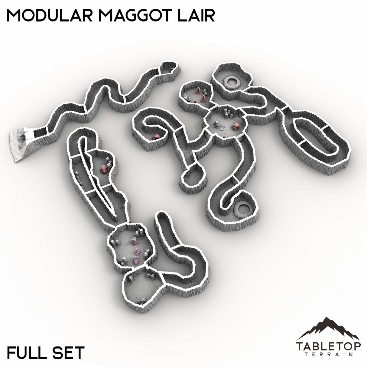 Tabletop Terrain Terrain Full Set / 32mm Modular Maggot Lair