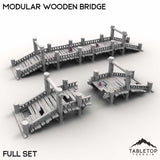 Tabletop Terrain Terrain Full Set / 32mm Modular Wooden Bridge