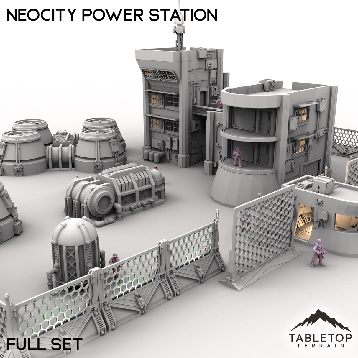 Tabletop Terrain Terrain Full Set / 32mm NeoCity Power Station