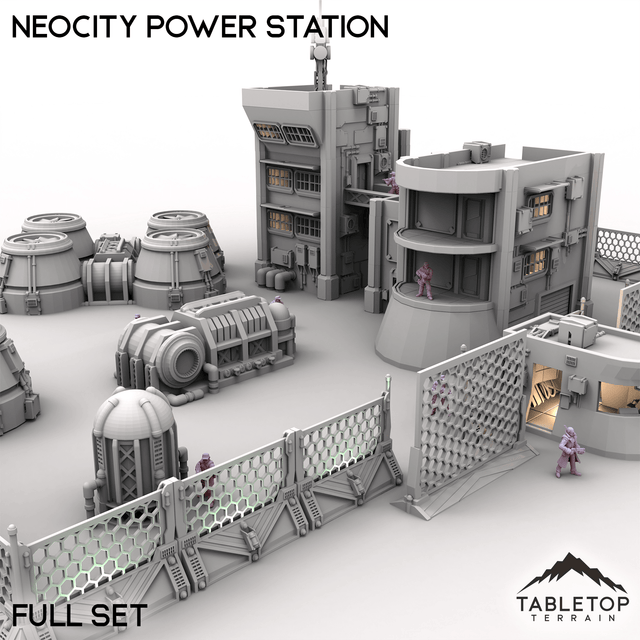 Tabletop Terrain Terrain Full Set / 32mm NeoCity Power Station