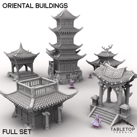 Tabletop Terrain Terrain Full Set / 32mm Oriental Buildings