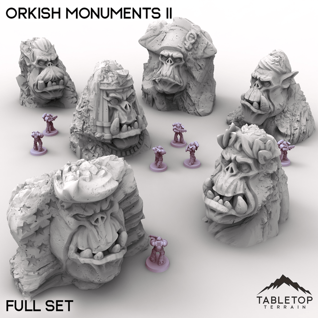 Tabletop Terrain Terrain Full Set / 32mm Orkish Monuments II