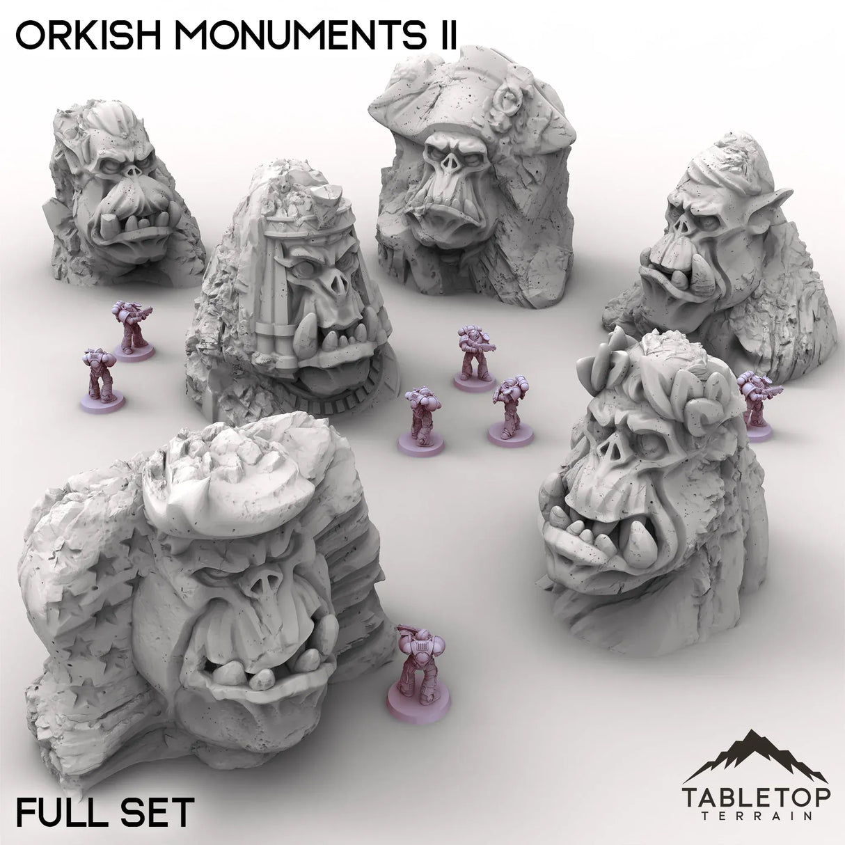 Tabletop Terrain Terrain Full Set / 32mm Orkish Monuments II