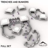 Tabletop Terrain Terrain Full Set / 32mm Trenches and Bunkers