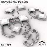 Tabletop Terrain Terrain Full Set / 32mm Trenches and Bunkers