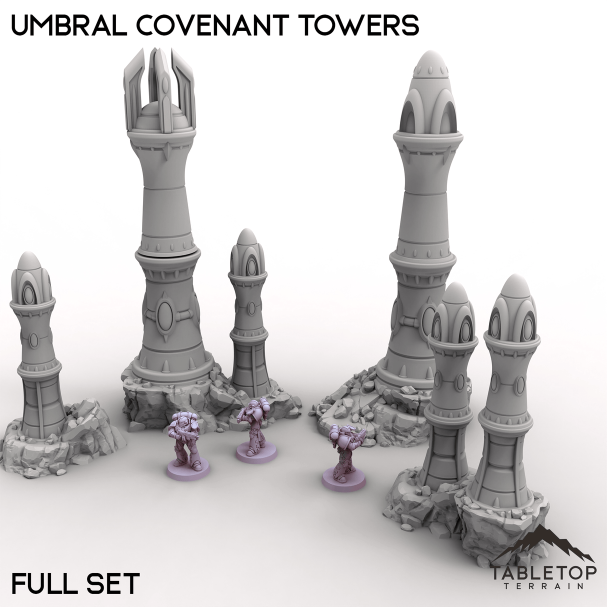 Tabletop Terrain Terrain Full Set / 32mm Umbral Covenant Towers