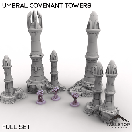 Tabletop Terrain Terrain Full Set / 32mm Umbral Covenant Towers