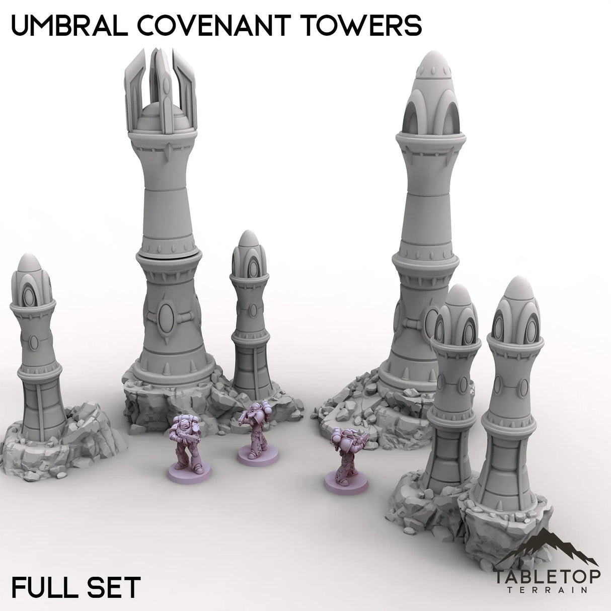 Tabletop Terrain Terrain Full Set / 32mm Umbral Covenant Towers