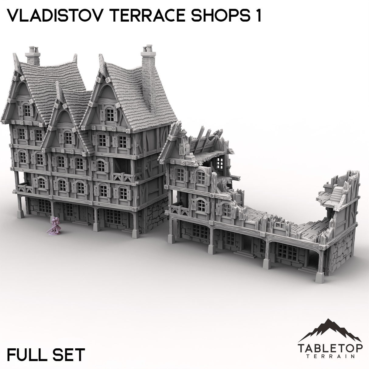 Tabletop Terrain Terrain Full Set / 32mm Vladistov Terrace Shops 1