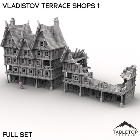 Tabletop Terrain Terrain Full Set / 32mm Vladistov Terrace Shops 1