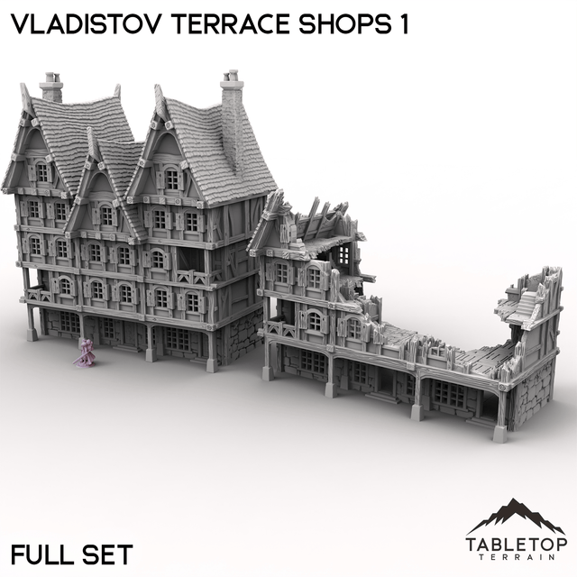 Tabletop Terrain Terrain Full Set / 32mm Vladistov Terrace Shops 1