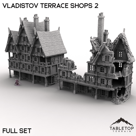 Tabletop Terrain Terrain Full Set / 32mm Vladistov Terrace Shops 2