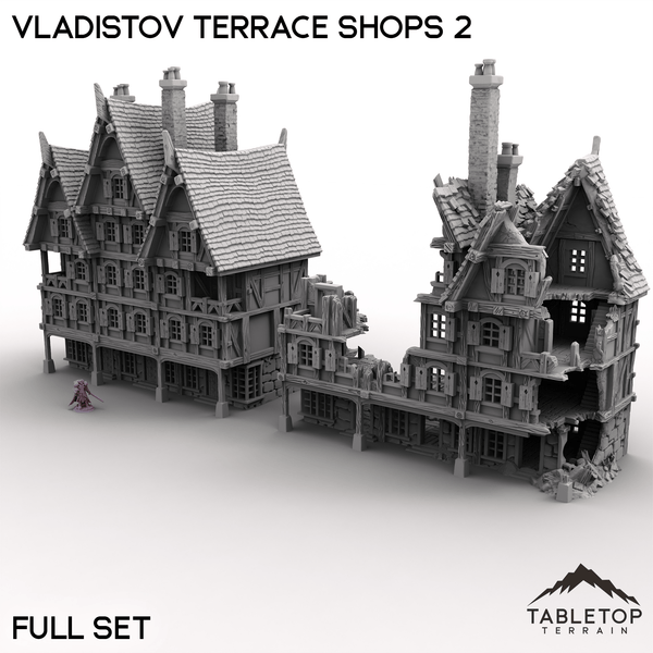 Tabletop Terrain Terrain Full Set / 32mm Vladistov Terrace Shops 2