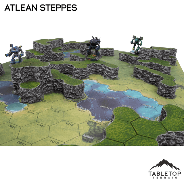 Tabletop Terrain Terrain Full Set Bundle HEXTECH Atlean Steppes Map Hill Sets - 6mm