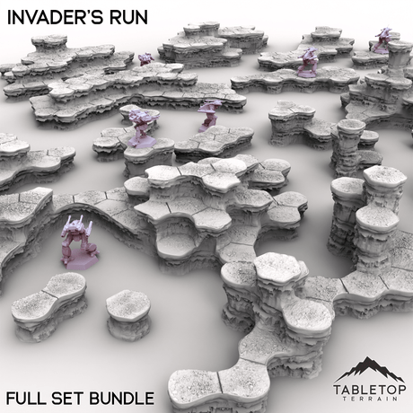 Tabletop Terrain Terrain Full Set Bundle HEXTECH Invader's Run Map Hill Sets - 6mm