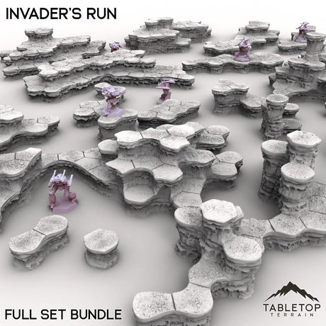 Tabletop Terrain Terrain Full Set Bundle HEXTECH Invader's Run Map Hill Sets - 6mm