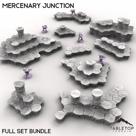 Tabletop Terrain Terrain Full Set Bundle HEXTECH Mercenary Junction Map Hill Sets-6mm