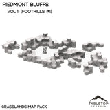Tabletop Terrain Terrain Full Set Bundle HEXTECH Piedmont Bluffs Map Hill Set - 6mm
