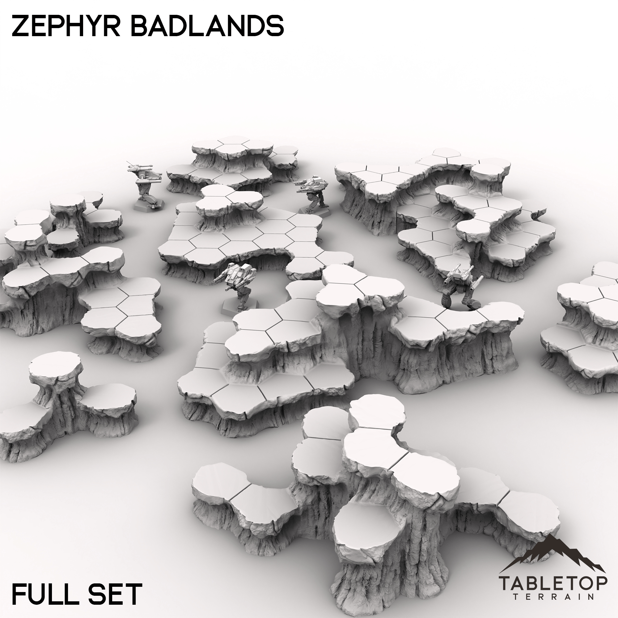 HEXTECH Zephyr Badlands Map Hill Sets - 6mm – Tabletop Terrain
