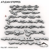 Tabletop Terrain Terrain Full Set Bundle / Monocolor (Grey) HEXTECH Atlean Steppes Map Hill Sets - 6mm