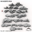 Tabletop Terrain Terrain Full Set Bundle / Monocolor (Grey) HEXTECH Invader's Run Map Hill Sets - 6mm