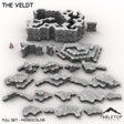 Tabletop Terrain Terrain Full Set Bundle / Monocolor (Grey) HEXTECH The Veldt Map Hill Sets-6mm