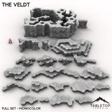 Tabletop Terrain Terrain Full Set Bundle / Monocolor (Grey) HEXTECH The Veldt Map Hill Sets-6mm