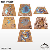Tabletop Terrain Terrain Full Set Bundle / NextGen Color (As Shown) HEXTECH The Veldt Map Hill Sets-6mm