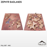 Tabletop Terrain Terrain Full Set Bundle / NextGen Color (As Shown) HEXTECH Zephyr Badlands Map Hill Sets - 6mm