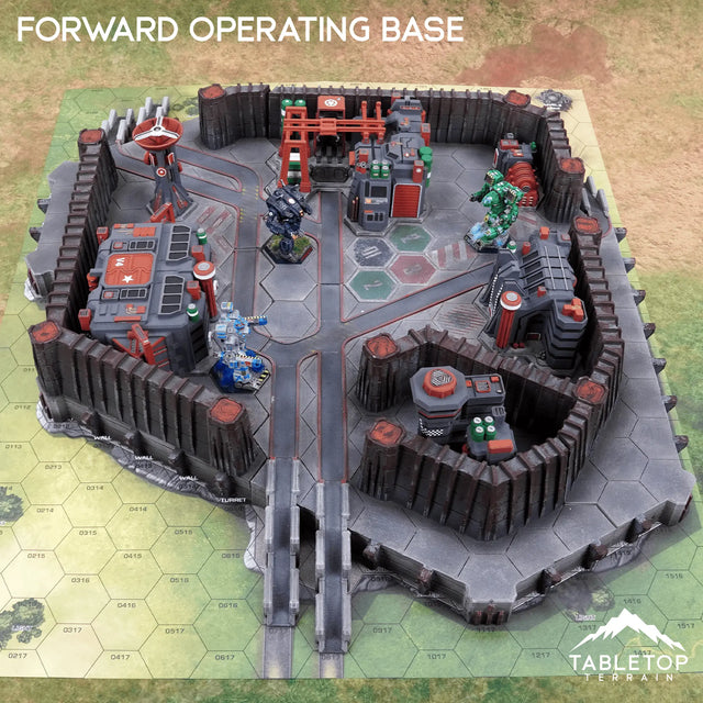Tabletop Terrain Terrain Full Set HEXTECH Forward Operating Base - 6mm