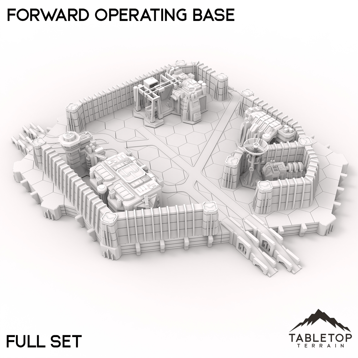 Tabletop Terrain Terrain Full Set HEXTECH Forward Operating Base - 6mm