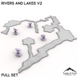 Tabletop Terrain Terrain Full Set HEXTECH Rivers and Lakes v2 - 6mm