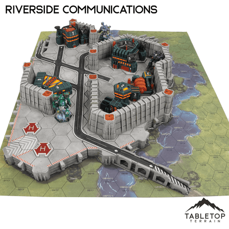 Tabletop Terrain Terrain Full Set HEXTECH Riverside Communications Center - 6mm